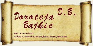 Doroteja Bajkić vizit kartica